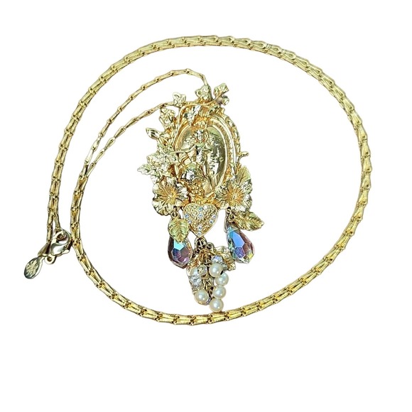 Kirks Folly Vintage Necklace AB Gold-tone - Picture 2 of 5